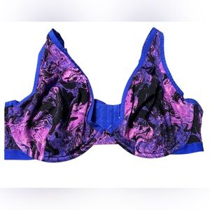 Cacique Purple and Black Underwire Bra